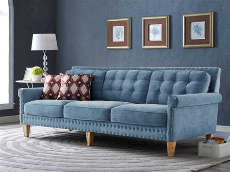 latest blue velvet tufted sofas sofa ideas