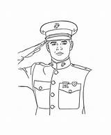 Coloring Officer Pages Drawing Soldier Saluting Salute Veterans Navy Color Giving Kids Getdrawings Popular Azcoloring sketch template