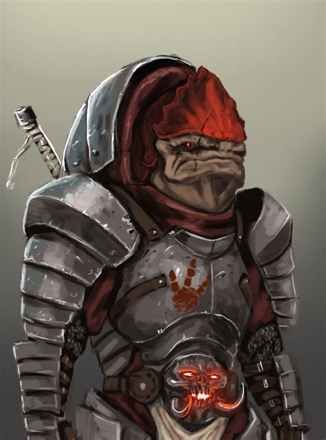 fantasy redesigned krogan mass effect  fonteart  deviantart