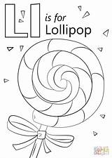 Letter Coloring Lollipop Pages Printable Alphabet Drawing Colouring Color Preschool Print Crafts Worksheets Sheets Kids Kindergarten Book Tracing Templates Words sketch template