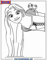 Rapunzel Tangled Pascal Princess Ausmalbilder Malvorlagen Colorir Flynn Målarbilder Repunzel Páginas 塗り絵 Enrolados Padres Princesas Portrait Hmcoloringpages sketch template
