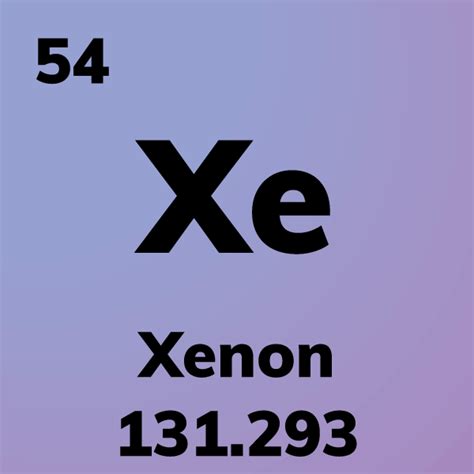 xenon facts   atomic number  element symbol xe