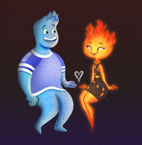 ember and wade elemental pixar by raziyah on deviantart