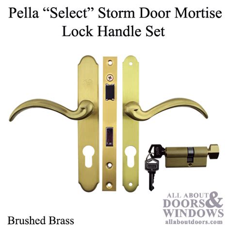 pella select  series mortise lock storm door hardware trim