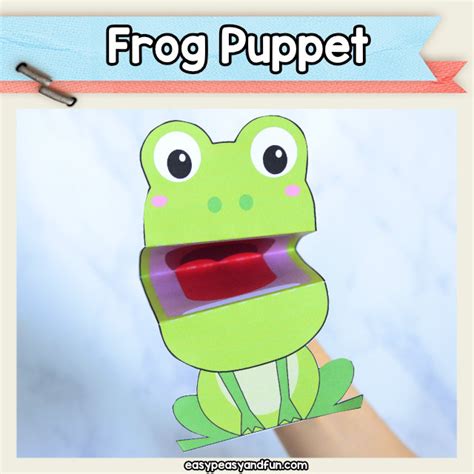 printable frog puppet easy peasy  fun