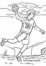 Handball Malvorlage Malvorlagen Ausmalbilder Ausmalbild Handballspieler Spieler Im Kostenlos Grafik Großformat öffnen sketch template