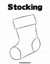 Stocking Coloring Christmas Pages Template Sock Print Stockings Color Printable Colouring Calendar Kids Sheet Search Site Halloween Colourin sketch template
