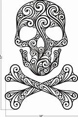 Skulls Crossbones Getcolorings Skelett Coloringhome Mexicanos Lines Doodles Malvorlage Calaveras Designlooter Wandtattoo Mexicanas sketch template