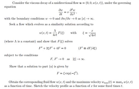 homework  exercises obtaining  maximum velocity   flow  drawing  velocity