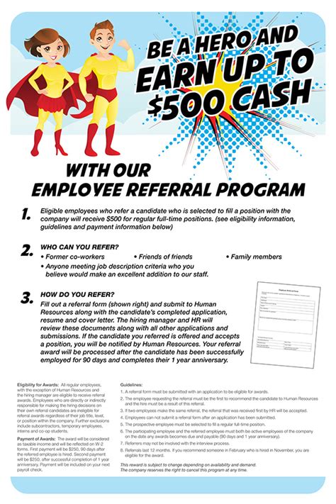 employee referral program poster  behance