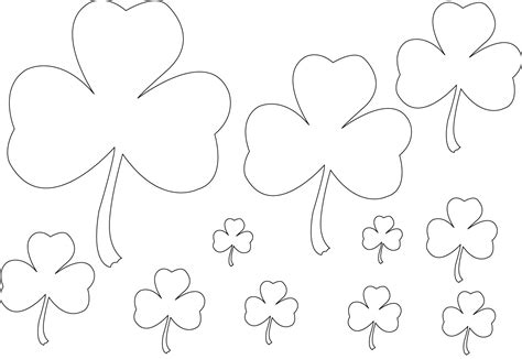 printable shamrock coloring pages  kids