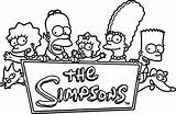 Simpsons Coloring Family Logo Pages Colouring Drawing Wecoloringpage Cool sketch template