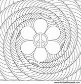 Coloring Pages Printable Flower Spiral Optical Illusion Cool Power Designs Illusions Patterns Color Pattern Print Peace Paste Eat Adults Clipart sketch template