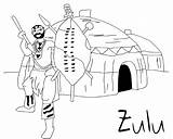 Zulu sketch template
