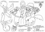 Trekpop Sinterklaas Piet Zwarte Paard Kleuterdigitaal Wb Speelgoed Marionet Papieren Nicolas sketch template