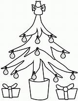 Coloring Christmas Pages Kindergarten Ornaments Popular Rocks Tree Simple sketch template