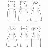 Dress Template Drawing Flat Fashion Templates Empire Sketch Women Clothing Waist Sketches Flats Drawings Illustration Princess Illustrator Seam Sewing Patterns sketch template