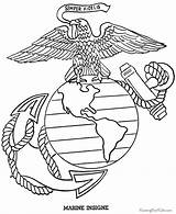 Coloring Semper Fidelis Corps Marine Pages sketch template
