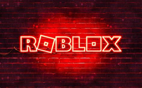 wallpapers roblox red logo  red brickwall roblox logo  games roblox neon