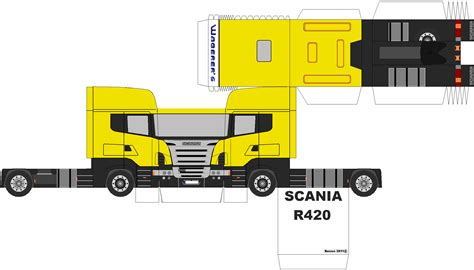 papercraft truck scania