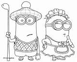 Despicable Coloring Pages Minions Minion Getcolorings Color Print Getdrawings sketch template
