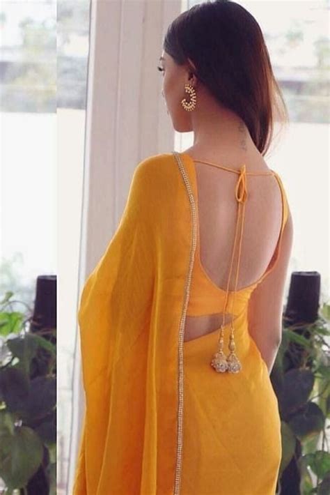 Pin On Backless Blouse Designs