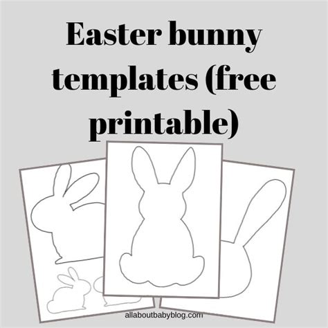 printable easter bunny templates    baby blog