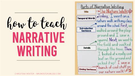 teach narrative writing  winters bliss