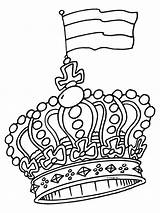 Kroon Kleurplaten Kleurplaat Koningsdag Vlag Koning Willem Maxima Koningin Koningshuis Te Koninginnedag Knutselen Afkomstig Ideeën Ontdek sketch template