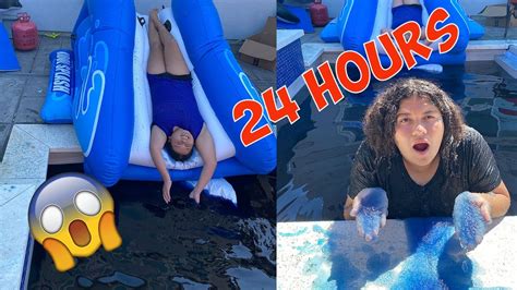 24 Hours Overnight In A Slime Hot Tub Omg Living In Hot Slime