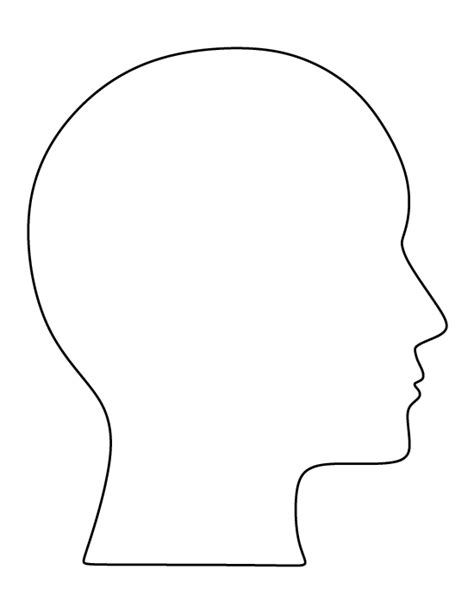 blank human head outline   printable templates lab