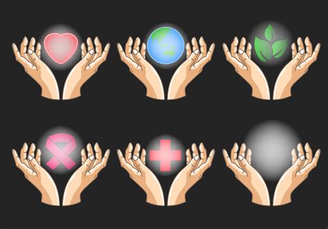 healing hands icon set  vector art  vecteezy