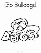 Coloring Bulldog Pages Woof Worksheet Dogs Mississippi State English Dog Poodle Sheet Bulldogs Brown Twistynoodle Print Georgia French Noodle Handwriting sketch template
