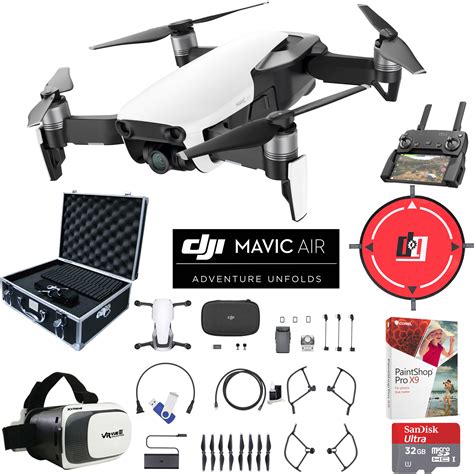 dji mavic air arctic white drone combo  wi fi quadcopter  remote controller pro photo