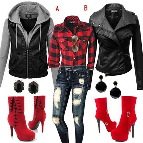 red and black with images fashion lesbian outfits