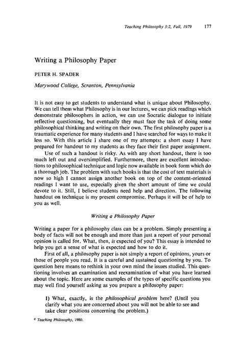 philosophy paper outline   writing tips