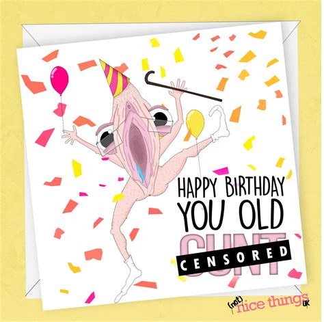 Funny Rude Birthday Card Birthday Cards For Him For Her Old Age C