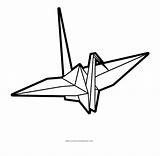 Crane Origami Paper Clip Drawing Clipartmag Clipground Coloring sketch template