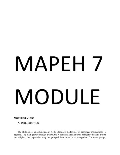 mapeh  module