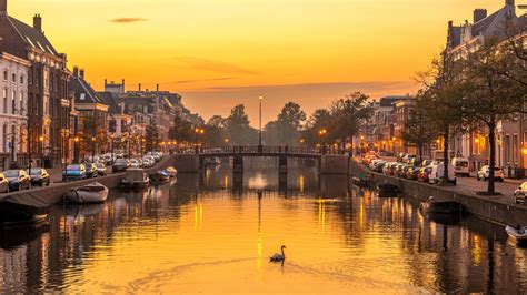 haarlem  sunset visit holland holland cities haarlem