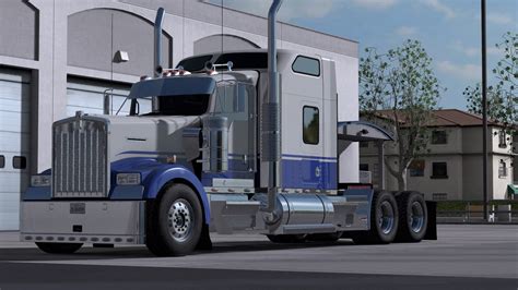 kenworth  blue gray skin mod ats american truck simulator mods