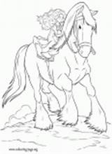 Coloring Brave Merida Angus Movie Pages Heads Adventure Horse Awesome Her sketch template
