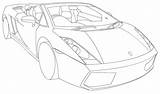 Lamborghini Gallardo Coloring Spyder Line Pages Cars Sports Lp560 Print Kids sketch template