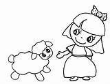 Lamb Mary Had Little Coloring Cartoon Pages Drawing Color Luna Getdrawings Getcolorings Printable sketch template
