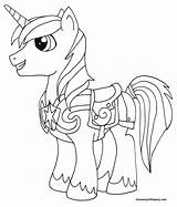 Shining Armor Pony sketch template