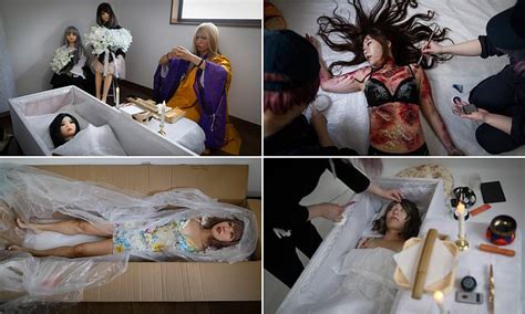 japanese artist gives funerals for sex dolls and lets customers live