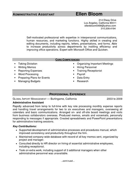 sample admin resume  systems administrator template