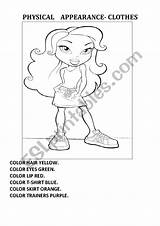 Appearance Coloring Physical Clothes Worksheet Preview sketch template