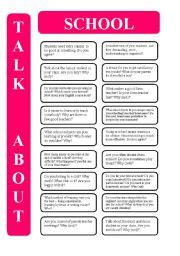 conversation cards worksheets
