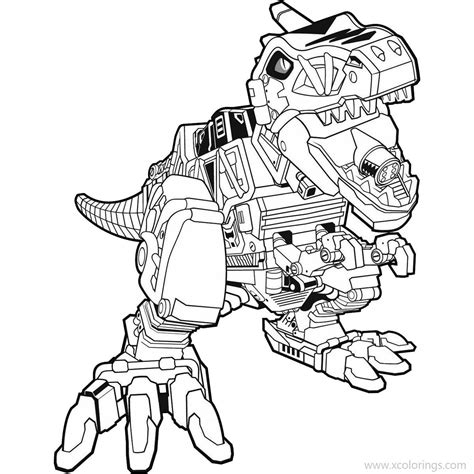 power rangers dino charge dinos coloring pages creatures lace